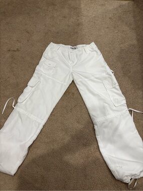 I.AM.GIA White Utility Cargo Pants